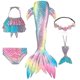 thumbnail image 1 of 5 unids/set niñas sirena cola traje de baño niños sirena Ariel Cosplay disfraz fantasía playa Bikini, 1 of 4
