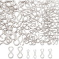 thumbnail image 2 of 1box 240pcs 3 Size Fishing Sinker Eyes Eyelets Fishing Lures Eyelet Stainless Steel 8-Shaped Loops Eyelets Swivels Clip for Lead Weights Moldss Tackle Accessories, 2 of 4