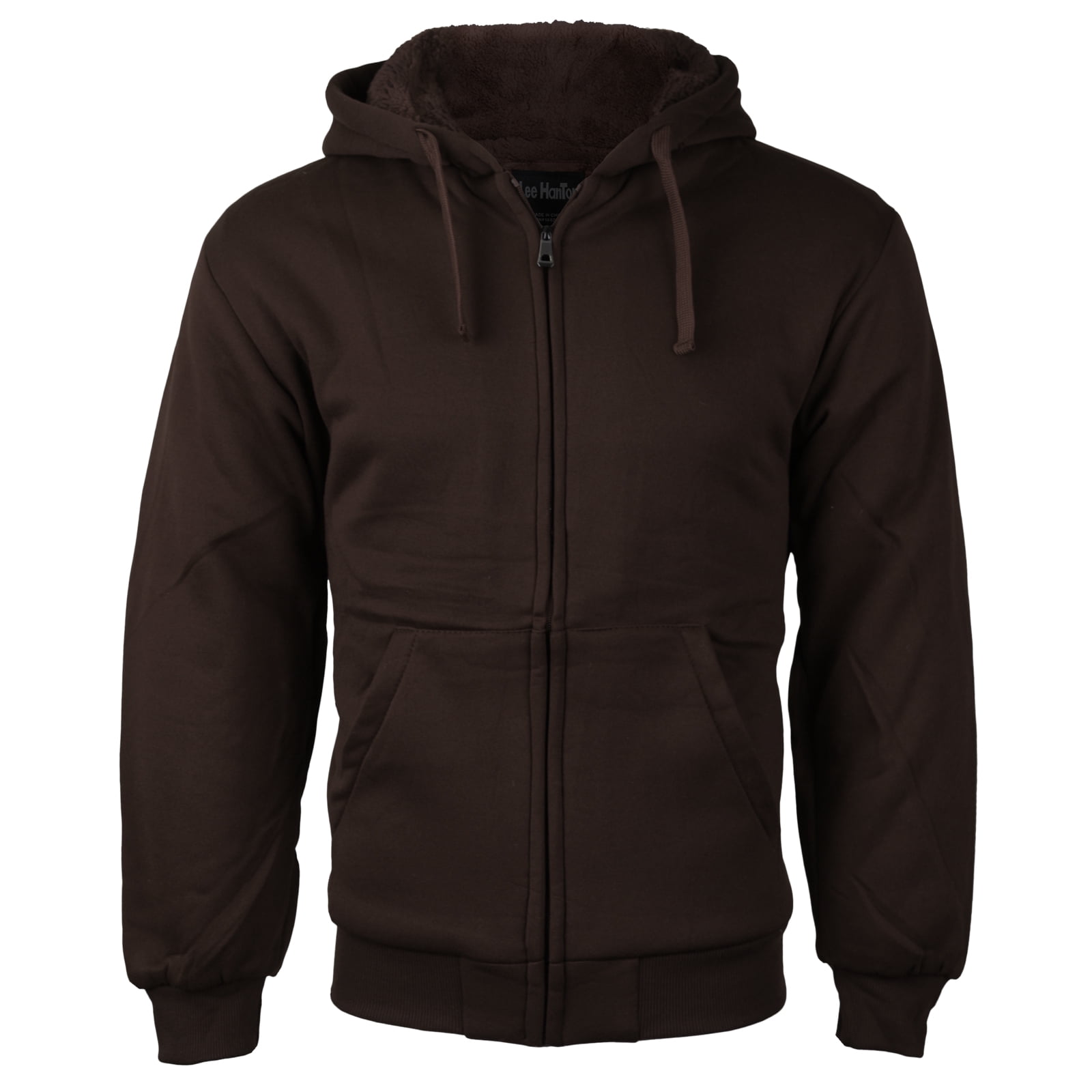 Men's Premium Athletic Soft Sherpa Lined Fleece Zip Up Hoodie Sweater