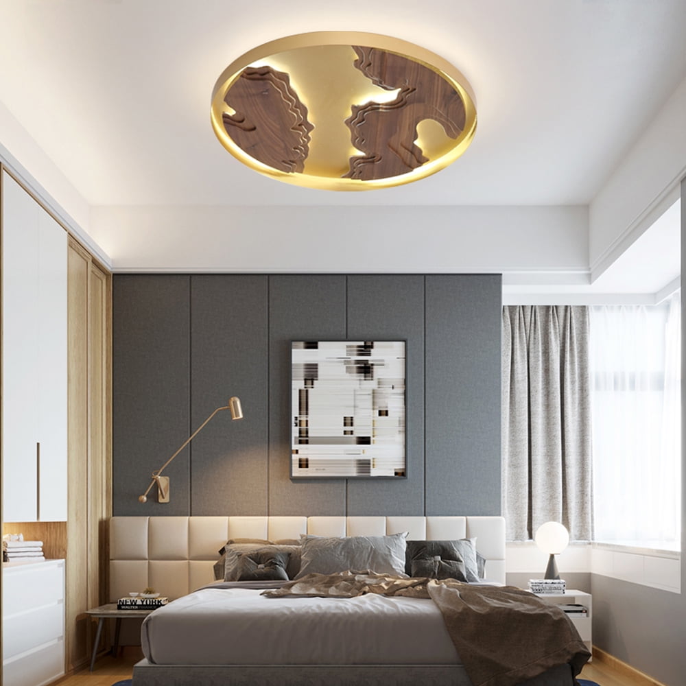 Arturesthome Japanese Circular Solid Wood Ceiling Light For Living Room Designer Cloud Ceiling Lamps