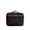 coffee, variant on Genuine Cowhide Leather Lizard Grain Cosmetic Case, Women's Top-handle Storage Bag, Travel Makeup Pouch