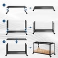 thumbnail image 7 of Yeshouse Hamster Cage with Chew-Proof Acrylic Panels - Stackable Metal Habitat for Hamsters, Gerbils & Guinea Pigs | 37.8" Spacious Design, Dual-Door Access, Universal Wheels, Easy-Clean, 7 of 7