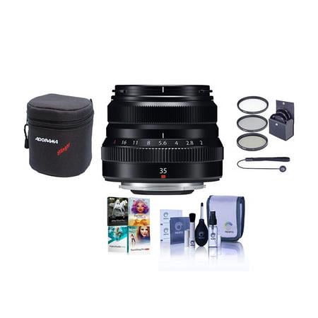 UPC: 0192223108769 | XF 35mm f/2 R WR Lens  Black  Bundle with 43mm Filter Kit  Lens Case  Cleaning Kit  Lens Cap Tether  PC Software Kit