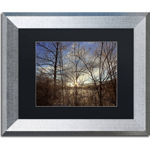 Trademark Fine Art "South Amherst Quarries" Canvas Art by Jason Shaffer, Black Matte, Silver Frame