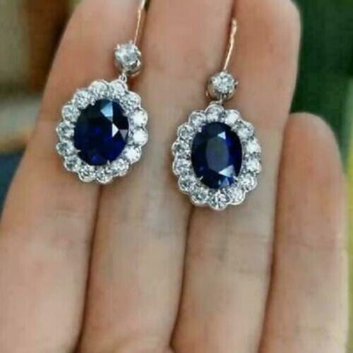 3Ct Princess Cut Lab Created Diamond 14K Gold Finish Engagement Cluster Ring