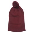 thumbnail image 2 of Soft Cushion Pom Cable Knit Long Beanie - Red, 2 of 2