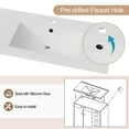 thumbnail image 4 of Eclife 36 Inch White Resin Bathroom Vanity Top, Single-Hole Rectangular Integrated Basin, 4 of 8