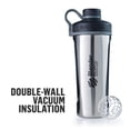 thumbnail image 4 of BlenderBottle Radian Botella mezcladora, botella de agua de acero inoxidable aislada con batidor de alambre, 26 oz, negro mate, 4 of 7