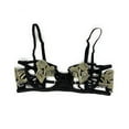 thumbnail image 4 of Victoria's Secret Very Sexy Strappy Unlined Balconet Bra Black & Gold Cup Size 34DD NWT, 4 of 4