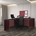 thumbnail image 2 of Legacy 60" Double Pedestal L-Desk with 47" Return- Mahogany, 2 of 2