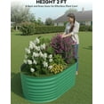 thumbnail image 7 of 2 Pieces Galvanized Raised Garden Beds 4x2x2 ft, Self-Watering Metal Planters with Open Base, Durable Outdoor Vegetable & Vegetable Planter Boxes, Green, 7 of 7