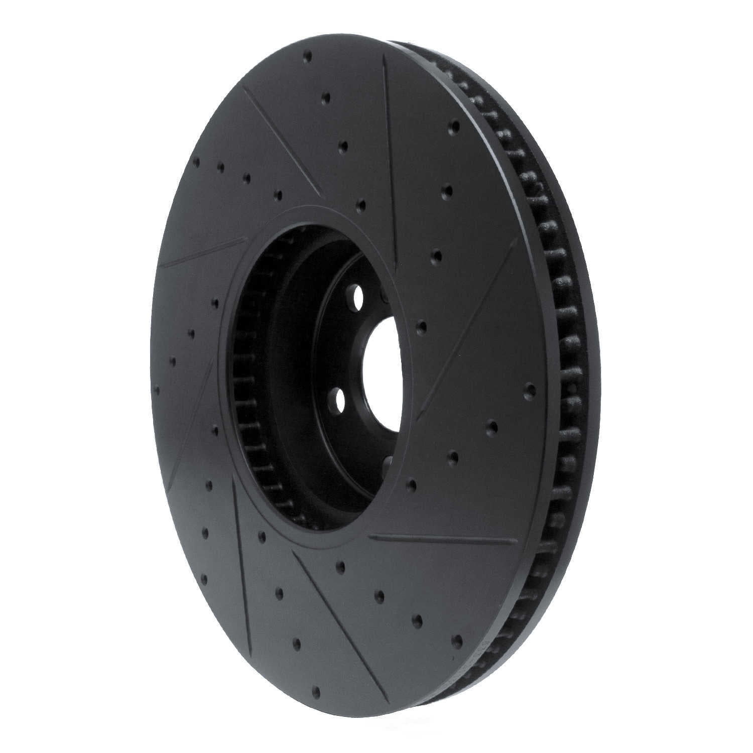 Dynamic Friction Company 633-31132D DFC Brake Rotor - Drilled And Slotted - Black