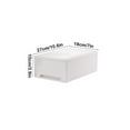 thumbnail image 3 of Desktop Storage Drawer Organizer, Plastic Lingerie Storage Boxes, Stackable Stationery Organizer, Transparent with Non-Slip Handle for Office Home Closet, 3 of 6