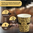 thumbnail image 2 of PAMI 8oz Paper Coffee Cups 1000 Pack Hot Coffee Cups Disposable To-Go Cups for Espresso, Tea, Hot Chocolate, Office, Café & Travel Use, 2 of 5