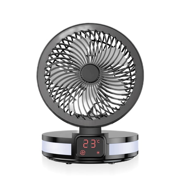Cateissary Ventilador eléctrico de escritorio, enfriador silencioso ajustable inteligente, interruptor táctil, herramientas de refrigeración Electrodomésticos Negro Cateissary HA063635-01B