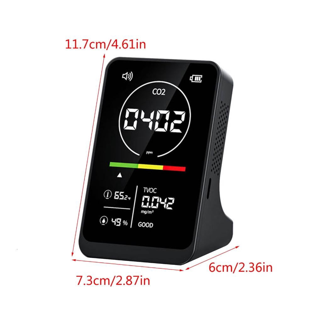 CEORPER CO2 Tester Indoor Digital Air Quality Meter Temperature Humidity TVOC Detection