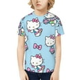 thumbnail image 7 of Hello Kitty T Shirts For Girls Boys, 3d Print Cartoon Graphics T Shirt, Youth Crewneck T-Shirt, Unisex Short Sleeve Top Tees Age 4-16 Years, 7 of 7