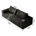 thumbnail image 5 of 78.8"W Corduroy 2 Seater Cloud Loveseat Couch, High-Density Foam Lounge Sofa in a Box, Comfy Boneless Couch with Throw Pillow, Removable Cushion, Modular Sectional Sofa for Living Room/Bedroom, 5 of 9