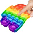 thumbnail image 2 of Push Bubble Pop Among in Us Shape Autism Sensory Fidget, Office Bubble Popping Fidget Stress Relief and Anti-Anxiety Tools for Kids and Adult (Rainbow), 2 of 5