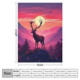 thumbnail image 4 of Pratyus Deer Hill Sunset Flannel Throw Blanket Lightweight Soft Blanket for All Seasons - Exquisite Gift 40x50in, 4 of 6