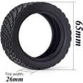 thumbnail image 5 of LINLIN 4PCS 65mm RC Rally Car Rubber Tires and Plastic Vintage Wheel Rims 12mm Hex Compatible with 1/10 RC On-Road Rally Racing Car HSP Tamiya Sakura HPI WR8 HSP TT02 WLtoys, 5 of 6