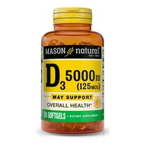 Mason Natural Vitamin D3 Supports Bone and Muscle Health, 50 Softgels