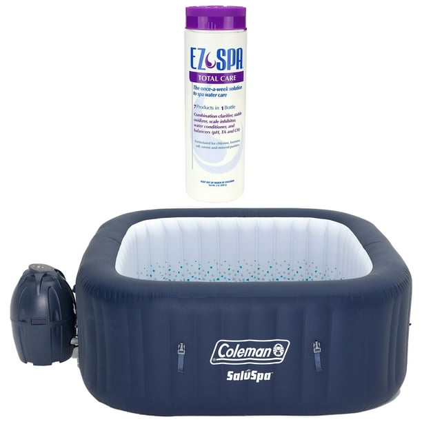 Coleman SaluSpa 4 Person Inflatable Outdoor Hot Tub w/ Chemical