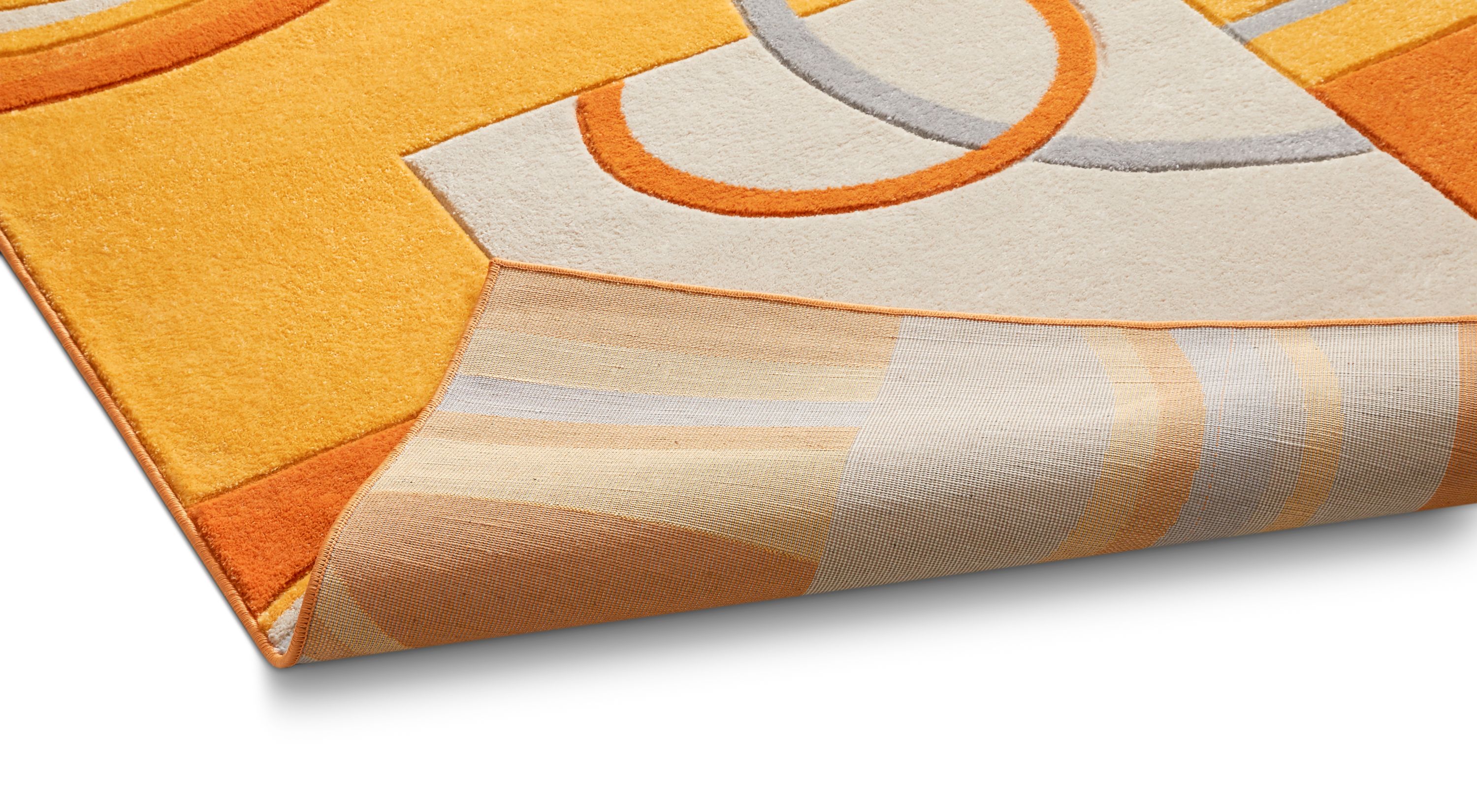 Well Woven Ruby Galaxy Waves Modern Geometric Orange 5'3" x 7'3" Area Rug