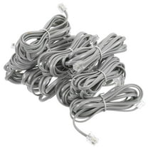 MLINS  10 Pcs Retractable Phone Cord for Landline Replacement Grey