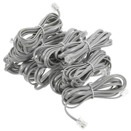 MLINS  10 Pcs Retractable Phone Cord for Landline Replacement Grey