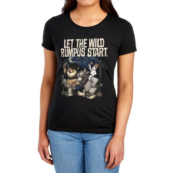 Where The Wild Things are Wild Rumpus Women's T Shirt (Small) Black
