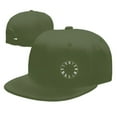 thumbnail image 7 of DouZhe Flat Brim Cap Snapback Hat, Clock Number Prints Adjustable Green Adult Baseball Cap, 7 of 7
