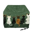 thumbnail image 2 of HELLHERO Cat Print Toaster Cover 2 Slice, Durable Bread Machine Protector with Drawstring, Dustproof Small Kitchen Appliances Cover Green (11.4"x7.8"x7.4"), 2 of 8