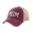 thumbnail image 4 of GIJNRIUIUA Running Hat for Women Under $5 2026 Summer Sales MOM DAD Embroidery Trucker Hats Vintage Washed Patchwork Mesh Baseball Cap Adjustable Unisex Mom Dad Gift Hat Pink Beret Hat One Size, 4 of 9