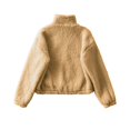 thumbnail image 3 of Vedolay Hoodless Sweatshirts for Women 2023 Plus Oversized V-Neck Long Sleeve Pocket Sweatshirts Khaki,S, 3 of 3