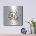 thumbnail image 4 of Luxe Metal Art 'Colorful Watercolor Cocker Spaniel' by Furbaby Affiliates, Metal Wall Art, 12"x12", 4 of 9