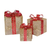 3Pcs Christmas Decorate Boxes,Party Home Yard Decorations