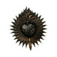 thumbnail image 2 of Escultura de pared del Sagrado Corazón de Harz, decoración de pared, arte decorativo de pared, trabajo Negro, 2 of 9