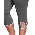 thumbnail image 6 of Gvmfive Women Plus Size Stretch Capri Leggings Pull On Active Sports Yoga Skinny Pants, 6 of 6