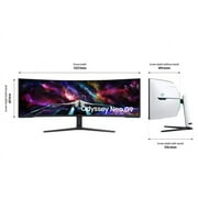 Samsung 57 Odyssey Neo G9 Dual 4K UHD Quantum Mini-LED 240Hz 1ms HDR 1000 Curved Gaming Monitor - LS57CG952NNXZA