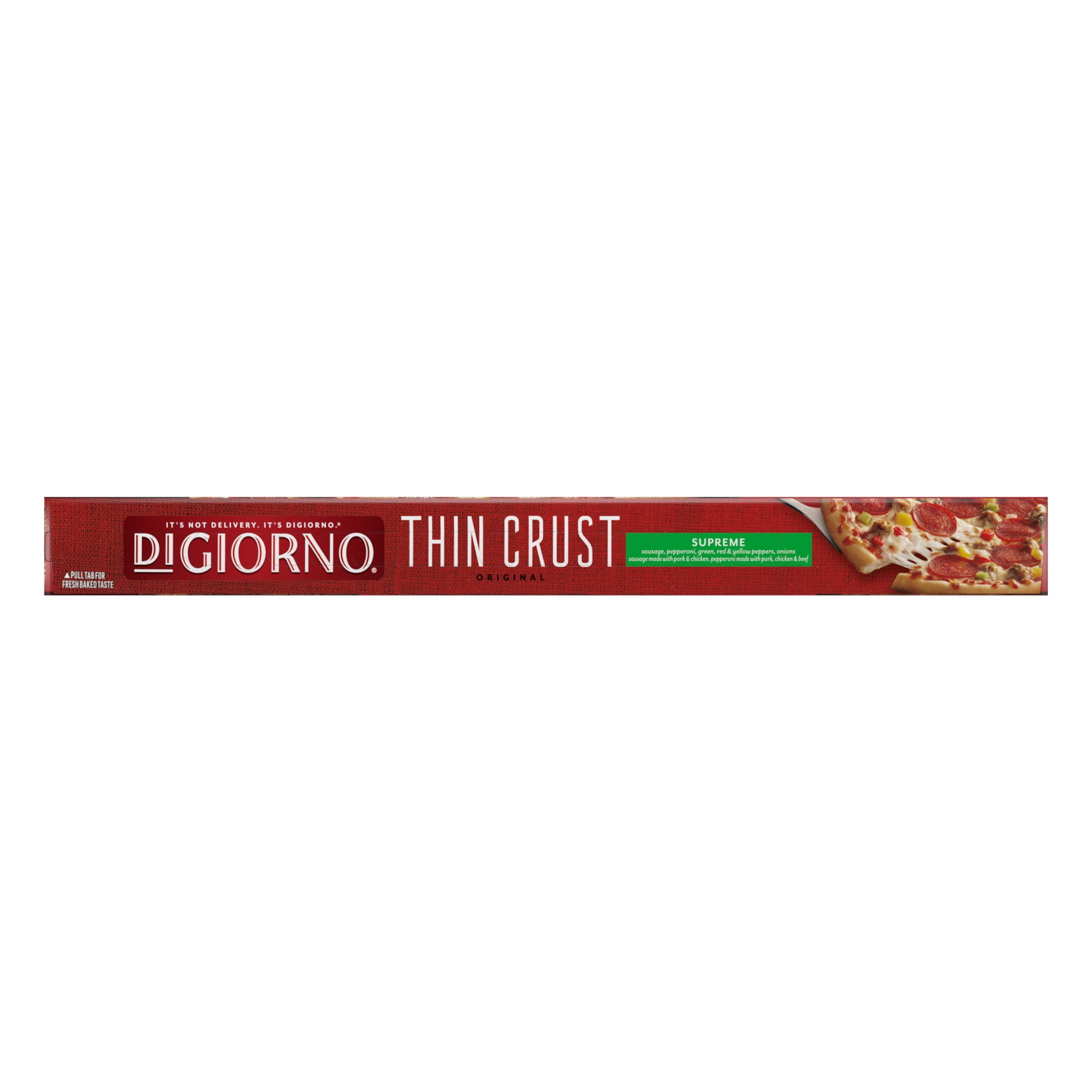 DiGiorno Frozen Pizza, Thin Crust Cheese, Veggie, and Meat Supreme Pizza, 19.1 oz (Frozen)