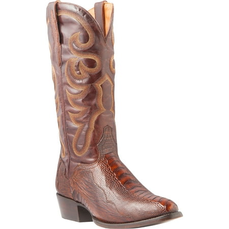 

El Dorado Men s Handmade Ostrich Leg Brass Western Boot Medium Toe Bronze 10 EE US