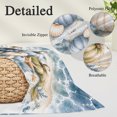 thumbnail image 4 of Coastal Thanksgiving Body Pillow Cover 20x54, Fall Blue Green Pumpks Beach Starfish Decorative Pillowcase with Zipper, Microfiber Pillow Protector, Soft Breathable Long Lumbar Pillowcases for Women, 4 of 9
