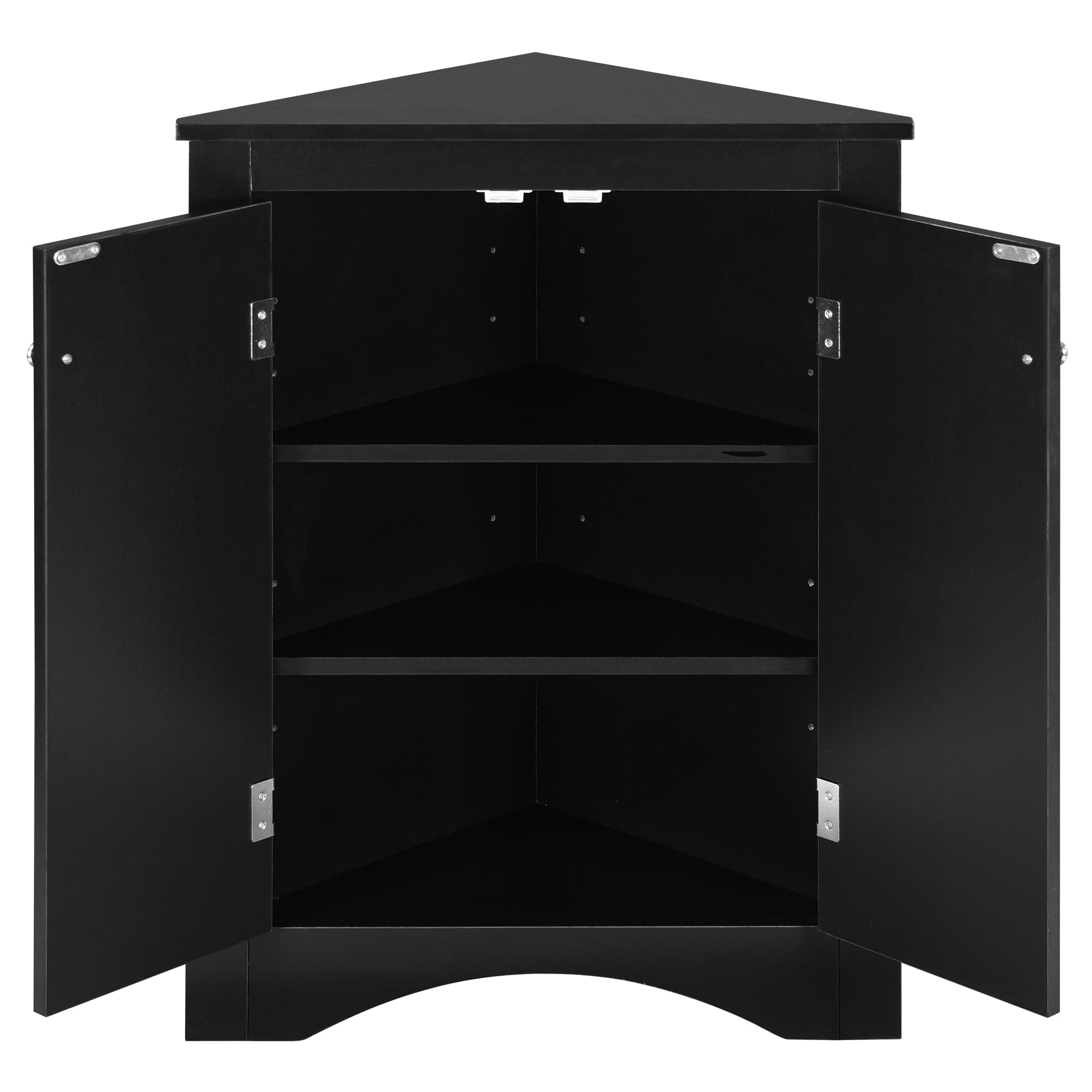 Bathroom Corner Storage Cabinet, Triangle Storage Cabinet with Adjustable Shelves, Freestanding Cabinet Organizer for Bathroom, Living Room, Kitchen
