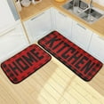 thumbnail image 4 of Buffalo Plaid Checked Black Red Kitchen Mat Set of 2 Anti-Fatigue Kitchen Rug Set Washable Non Slip Cushioned Foam Kitchen Runner Rugs and Mats Comfort Standing Mat for Floor Laundry Home Decor, 4 of 6