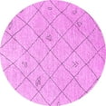 thumbnail image 1 of Ahgly Company Indoor Round Solid Pink Modern Area Rugs, 6' Round, 1 of 4