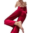 thumbnail image 4 of Gvmfive Women Satin Silk Pajamas Sleepwear Two Piece Set Loungewear, 4 of 4