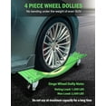 thumbnail image 6 of BouPower Set of 4 Car Wheel Dolly, 10000 LBS Heavy-Duty Carbon Steel Vehicle Moving Dolly with Brakes, Tire Wheel Mover for Cars, Trucks, Trailers, Motorcycles and Boats, 6 of 6