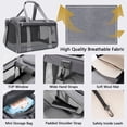 thumbnail image 5 of Pet Carrier for Small Large and Medium Cats,Soft-Sided Pet Carrier for Small Big Medium Cats and Puppy,Dog Carriers Cat Carriers Pet Privacy Protection Travel Carriers - Gray, 5 of 10