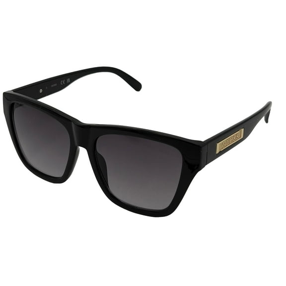 Guess Sunglass Womens Black Oversized Square Plastic, Smoke Gradient GO00021. 1B